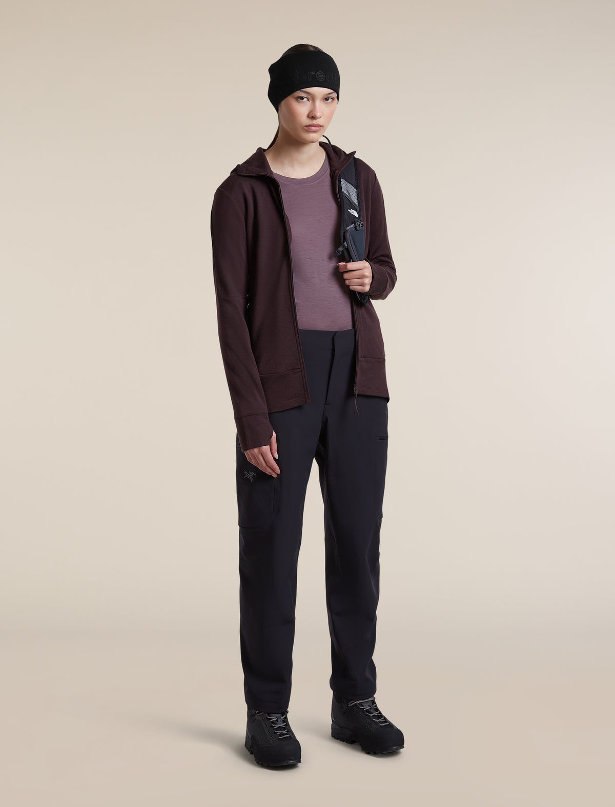 Women's 150 MerinoFine™  Ace Long Sleeve T Shirt Grey Plum - 4