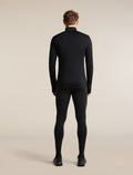 Men's Merino Blend 200 RealFleece™  Descender Long Sleeve Half Zip Black - 8