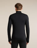 Men's Merino Blend 200 RealFleece™  Descender Long Sleeve Half Zip Black - 2