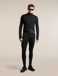 Men's Merino Blend 200 RealFleece™  Descender Long Sleeve Half Zip Black - 4
