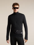 Men's Merino Blend 200 RealFleece™  Descender Long Sleeve Half Zip Black - 5