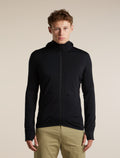 Men's Merino Blend 200 RealFleece™  Descender Long Sleeve Zip Hoodie Black - 1