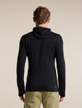 Men's Merino Blend 200 RealFleece™  Descender Long Sleeve Zip Hoodie Black - 2