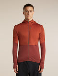 Men's Merino Blend 200 RealFleece™  Descender Long Sleeve Zip Hoodie Agate/Port - 1