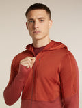 Men's Merino Blend 200 RealFleece™  Descender Long Sleeve Zip Hoodie Agate/Port - 6
