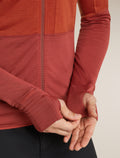Men's Merino Blend 200 RealFleece™  Descender Long Sleeve Zip Hoodie Agate/Port - 7