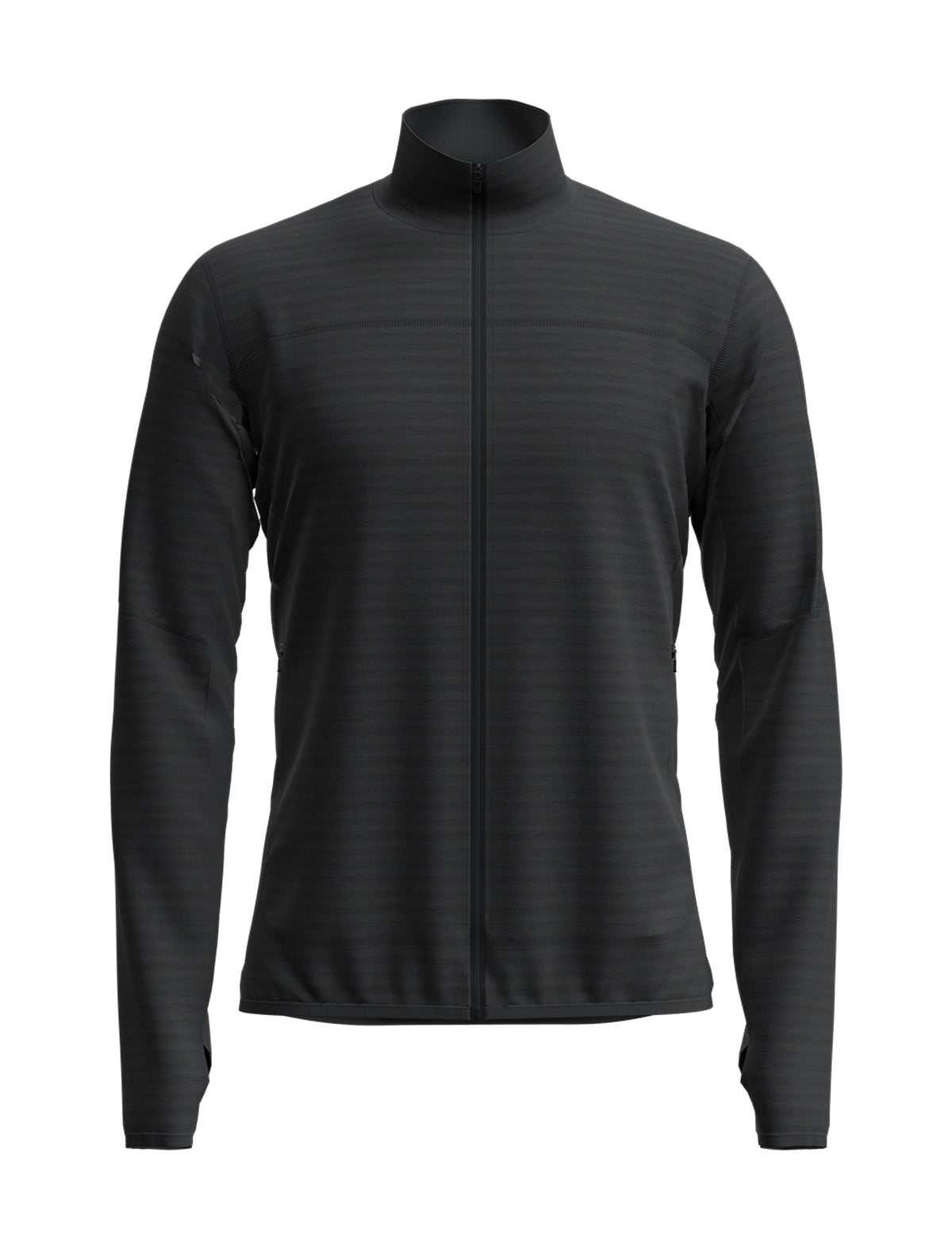 Men's Merino Blend 300 RealFleece™  Descender Long Sleeve Zip Black - 1