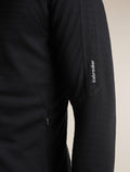 icebreaker-apac Men's Merino Blend 300 RealFleece™  Descender Long Sleeve Zip Black Men - 11