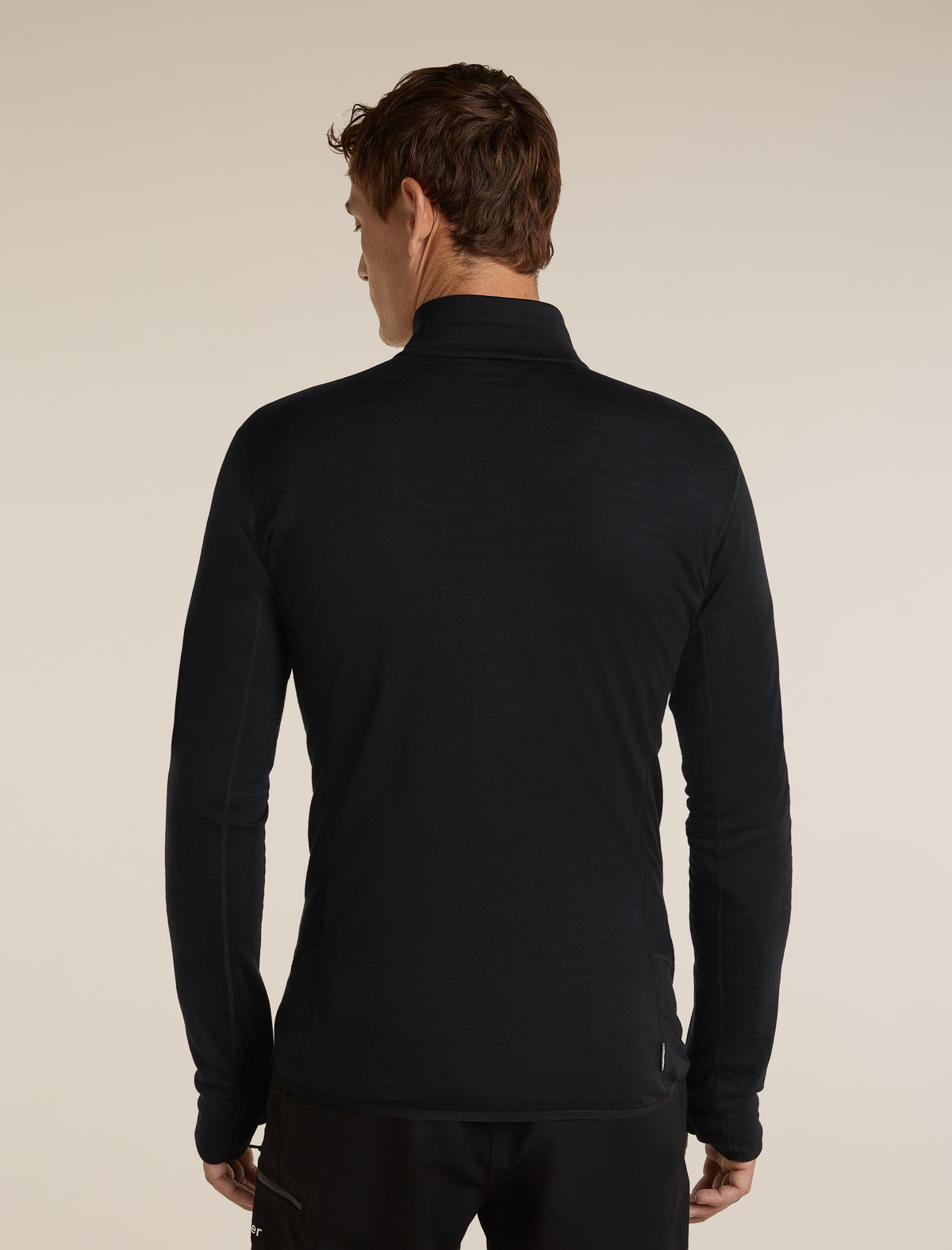 icebreaker-apac Men's Merino Blend 300 RealFleece™  Descender Long Sleeve Zip Black Men - 2