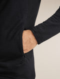 icebreaker-apac Men's Merino Blend 300 RealFleece™  Descender Long Sleeve Zip Black Men - 12