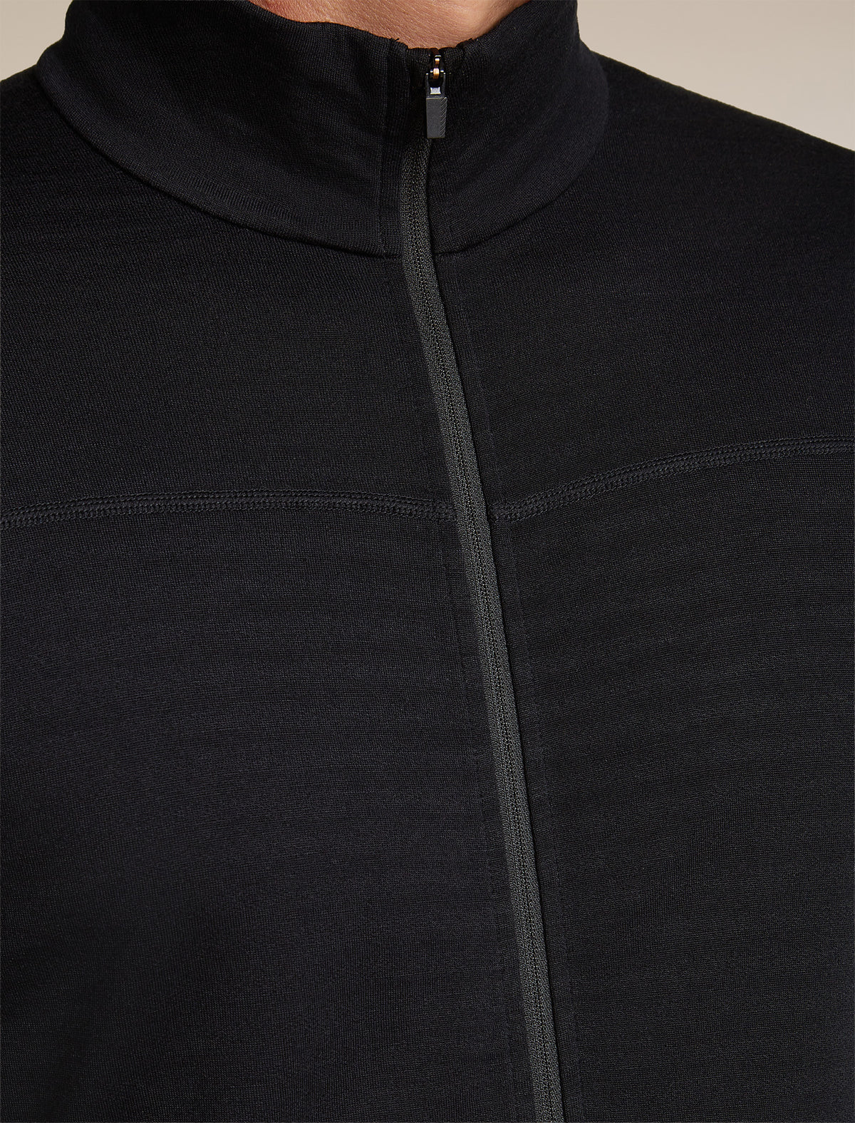 icebreaker-apac Men's Merino Blend 300 RealFleece™  Descender Long Sleeve Zip Black Men - 7