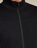 icebreaker-apac Men's Merino Blend 300 RealFleece™  Descender Long Sleeve Zip Black Men - 8