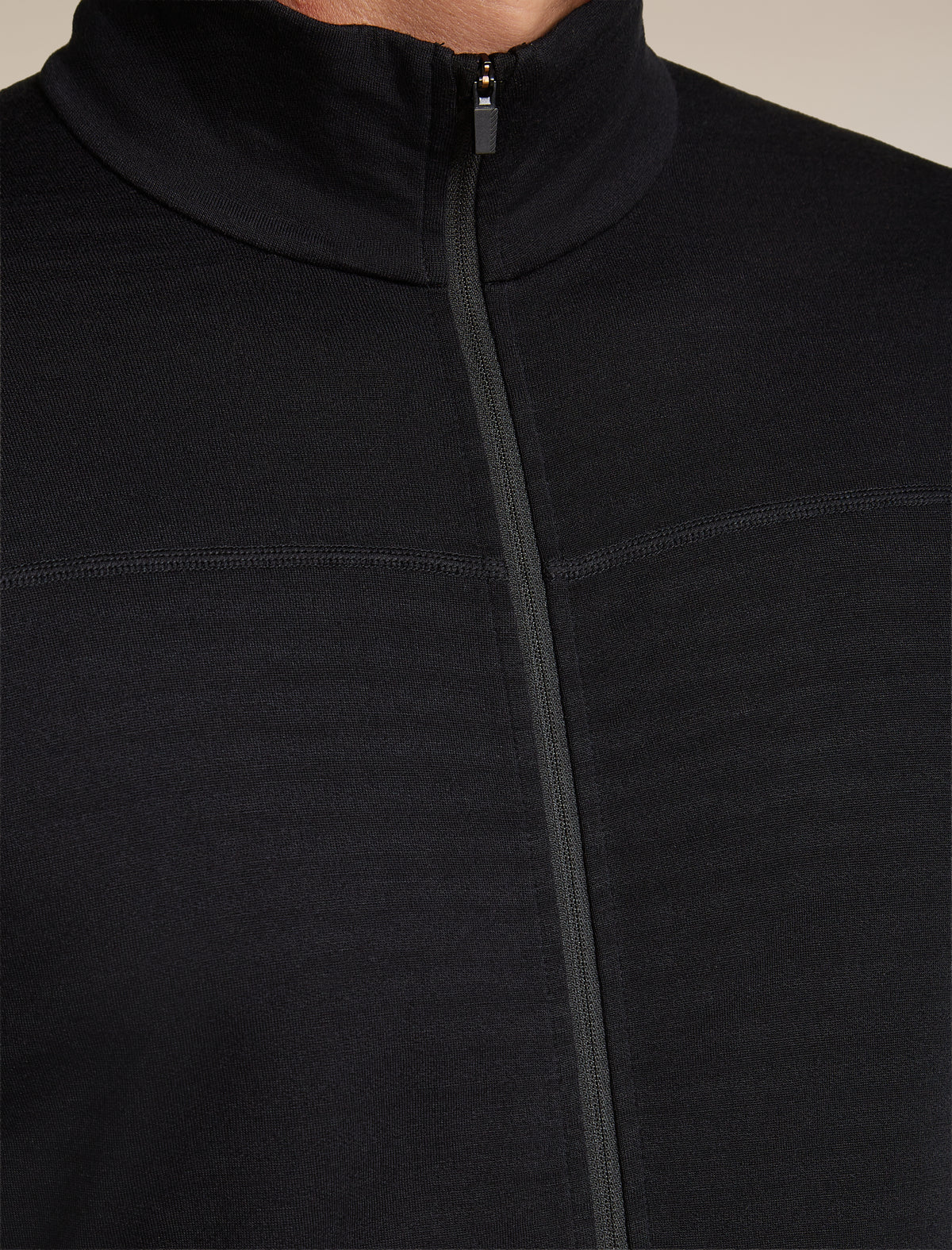 icebreaker-apac Men's Merino Blend 300 RealFleece™  Descender Long Sleeve Zip Black Men - 8
