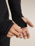 icebreaker-apac Men's Merino Blend 300 RealFleece™  Descender Long Sleeve Zip Black Men - 9