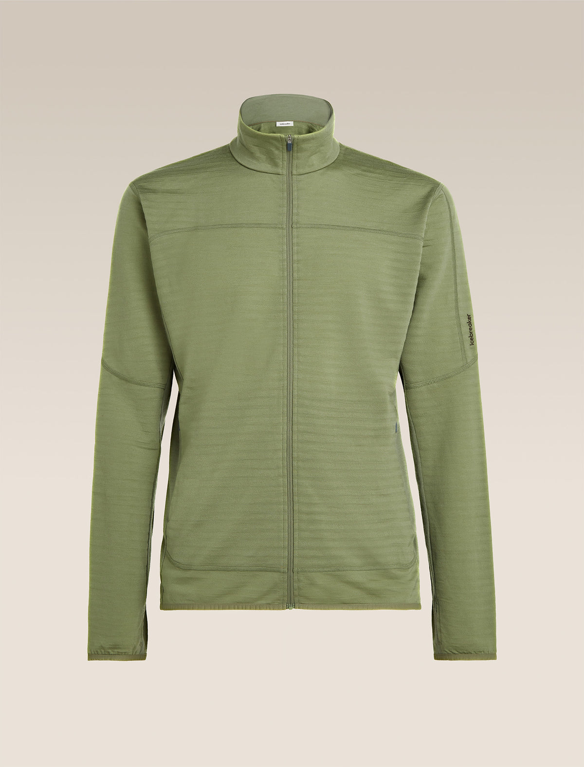 Men's Merino Blend 300 RealFleece™  Descender Long Sleeve Zip Lichen - 10