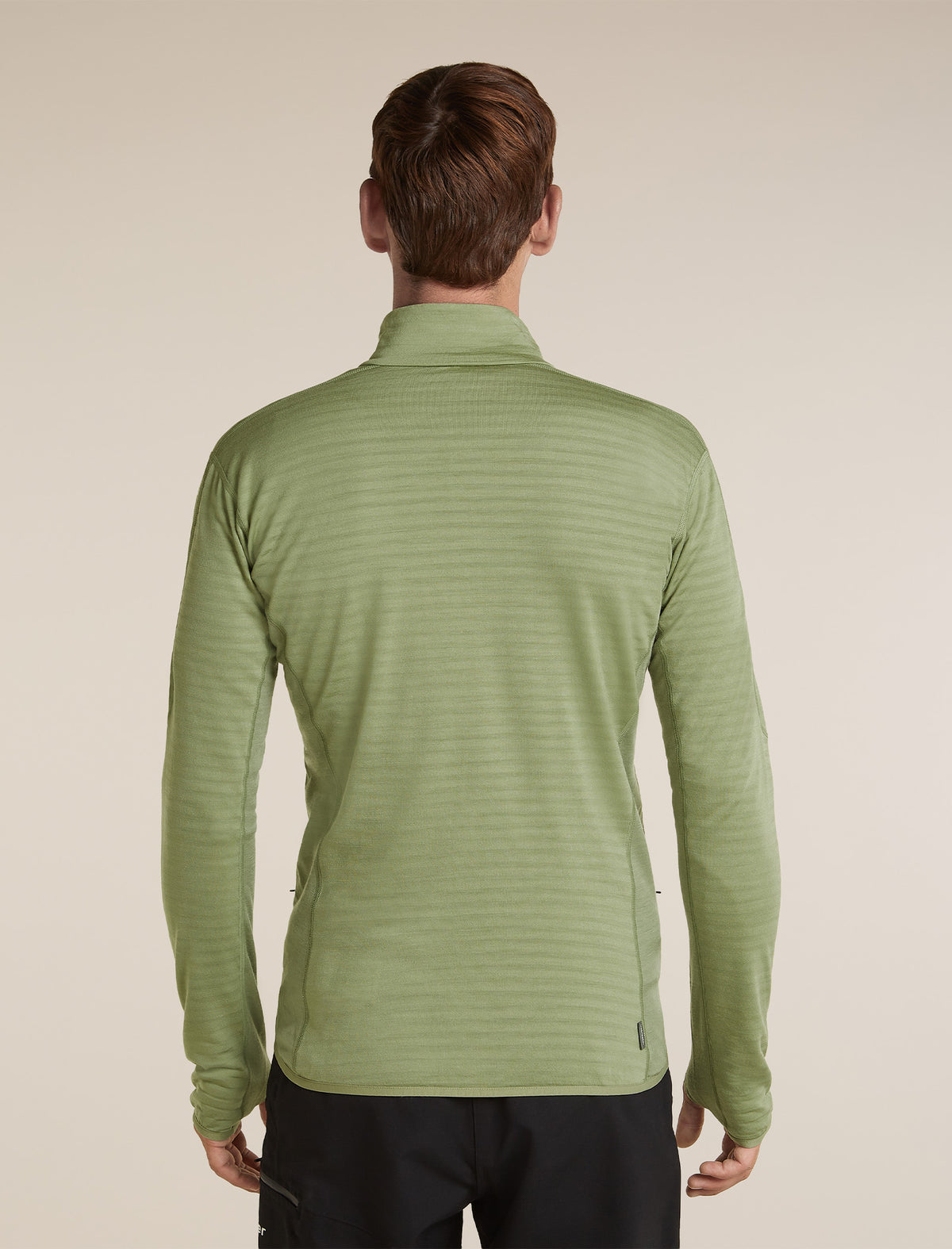 Men's Merino Blend 300 RealFleece™  Descender Long Sleeve Zip Lichen - 2