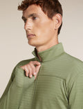 Men's Merino Blend 300 RealFleece™  Descender Long Sleeve Zip Lichen - 6