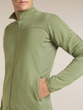 Men's Merino Blend 300 RealFleece™  Descender Long Sleeve Zip Lichen - 9
