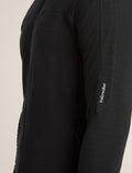 Men's Merino Blend 300 RealFleece™  Descender Long Sleeve Zip Hoodie Black - 5