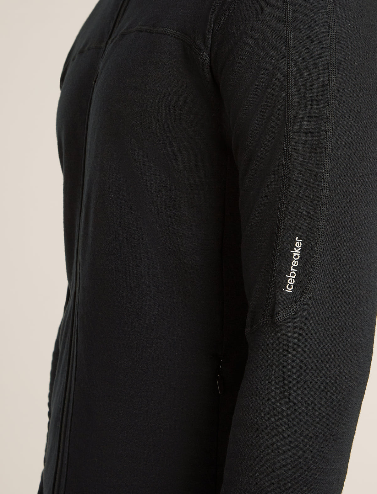 Men's Merino Blend 300 RealFleece™  Descender Long Sleeve Zip Hoodie Black - 5