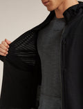 Men's Merino Blend 300 RealFleece™  Descender Long Sleeve Zip Hoodie Black - 6