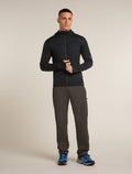 Men's Merino Blend 300 RealFleece™  Descender Long Sleeve Zip Hoodie Black - 3