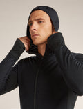 Men's Merino Blend 300 RealFleece™  Descender Long Sleeve Zip Hoodie Black - 10