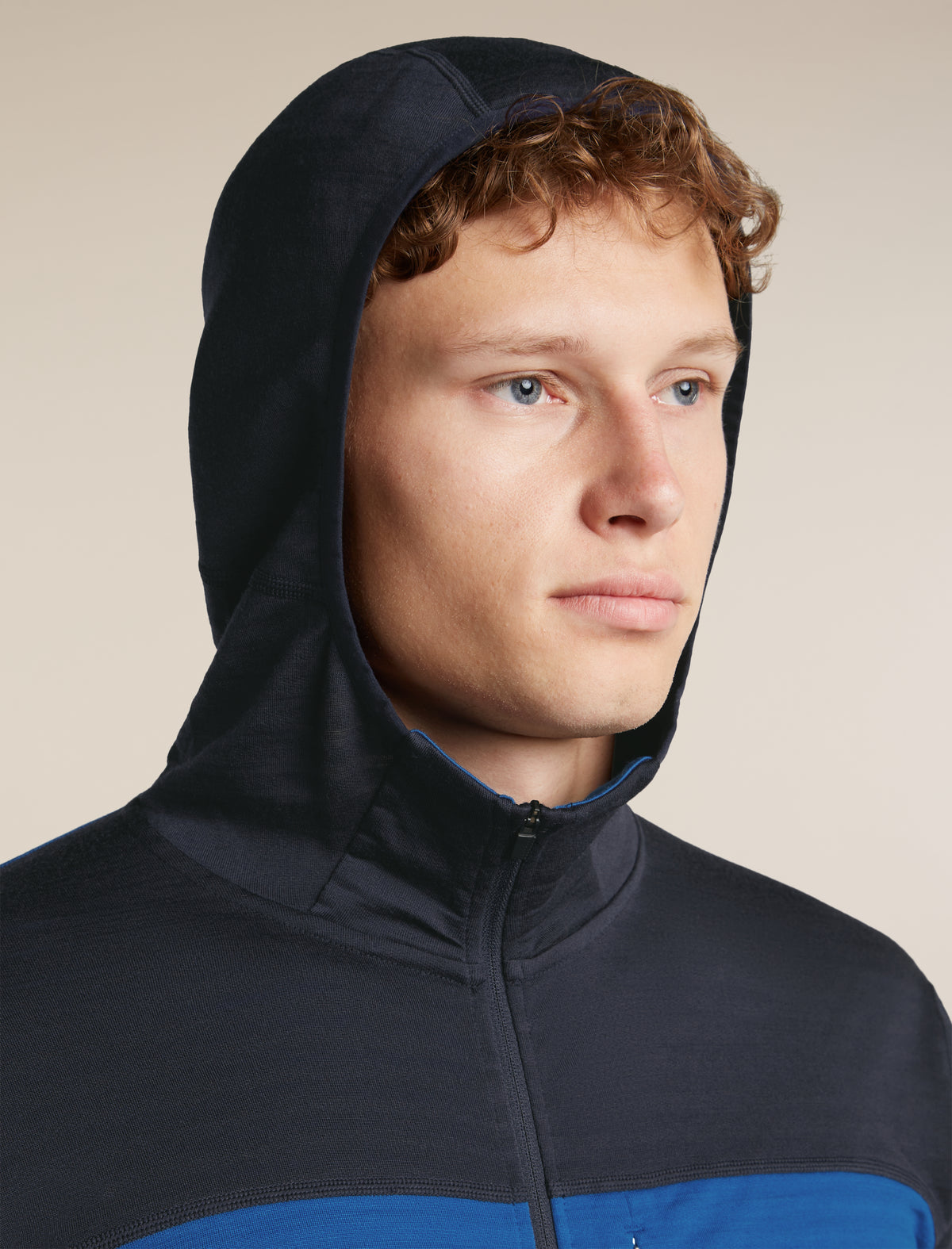 Men's Merino Blend 300 RealFleece™  Descender Long Sleeve Zip Hoodie Lazurite/Midnight Navy - 8