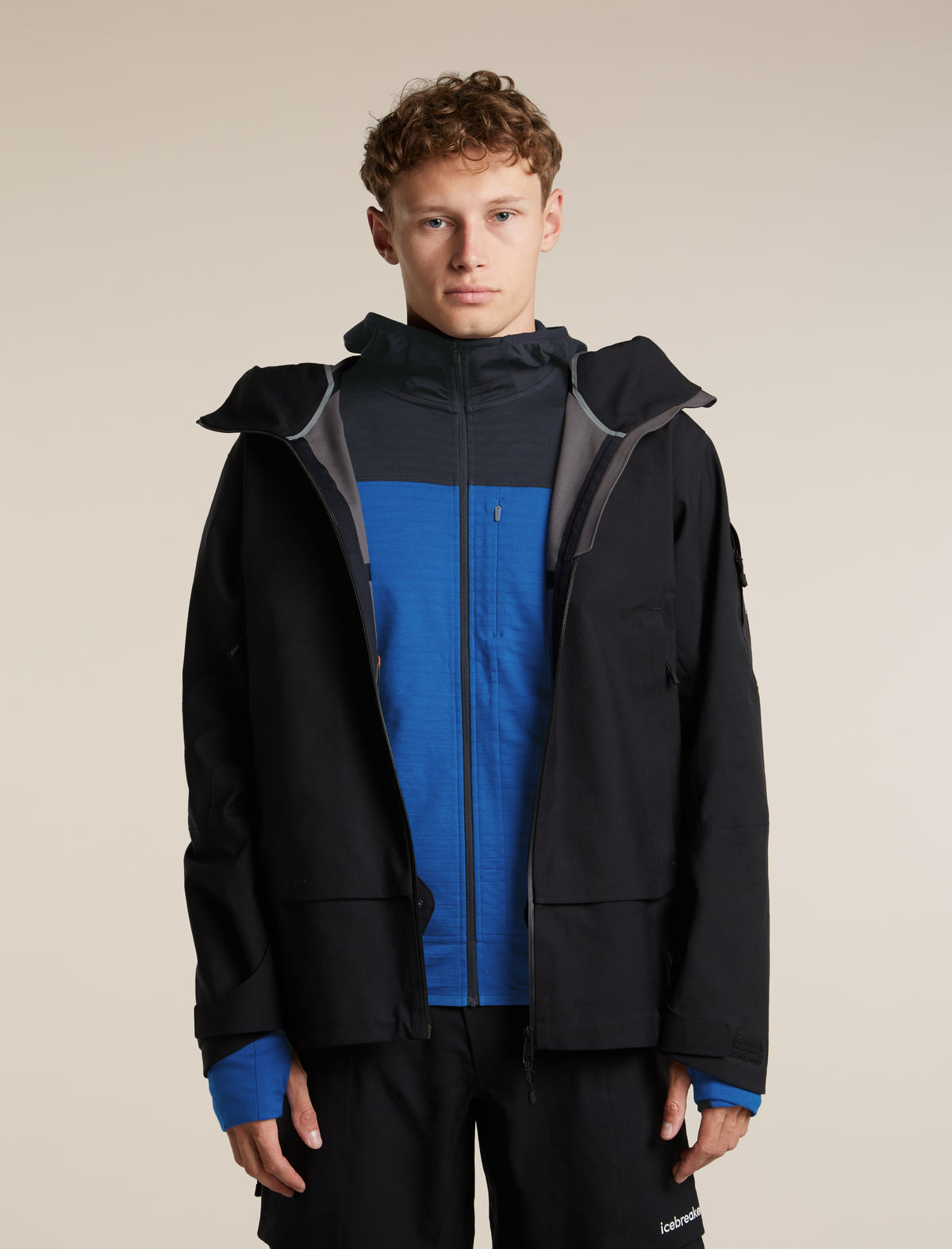 Men's Merino Blend 300 RealFleece™  Descender Long Sleeve Zip Hoodie Lazurite/Midnight Navy - 5