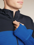 Men's Merino Blend 300 RealFleece™  Descender Long Sleeve Zip Hoodie Lazurite/Midnight Navy - 6