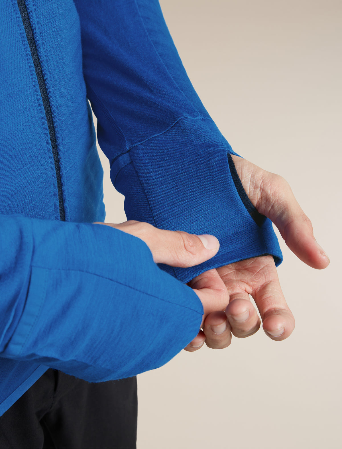 Men's Merino Blend 300 RealFleece™  Descender Long Sleeve Zip Hoodie Lazurite/Midnight Navy - 7
