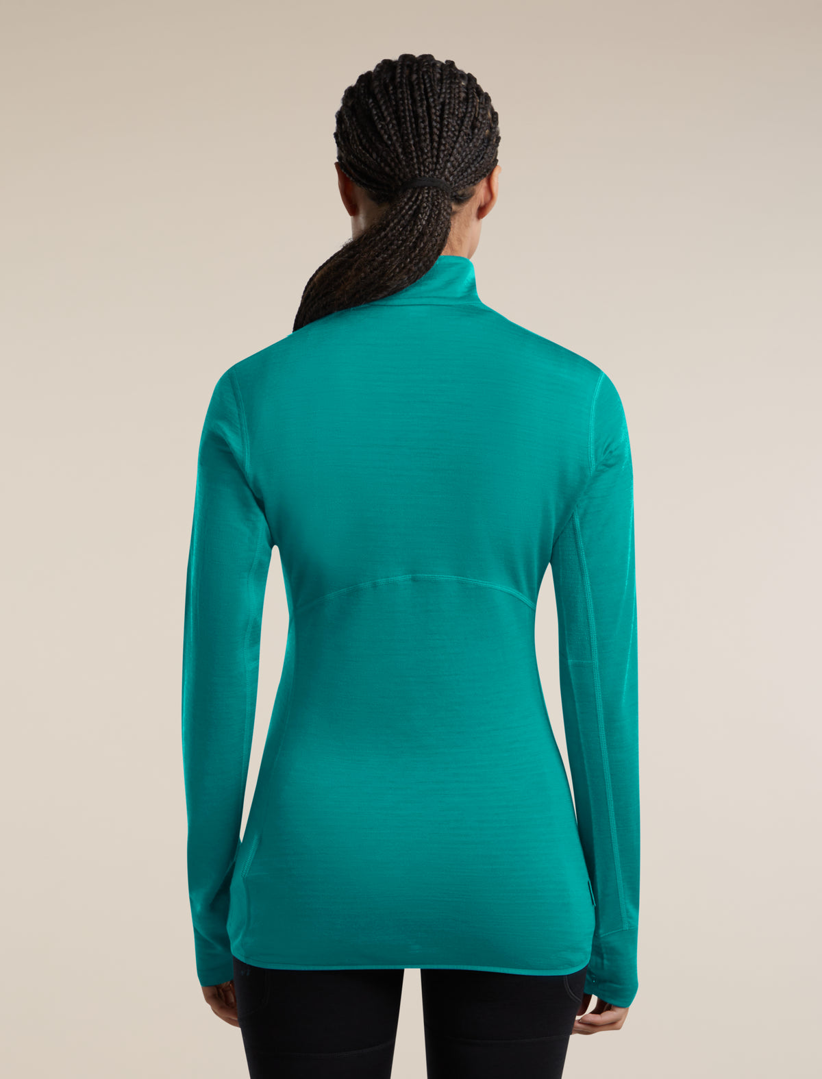 Women's Merino Blend 200 RealFleece™  Descender Long Sleeve Half Zip Tidal teal - 2