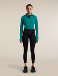 Women's Merino Blend 200 RealFleece™  Descender Long Sleeve Half Zip Tidal teal - 4