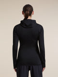 Women's Merino Blend 200 RealFleece™  Descender Long Sleeve Zip Hoodie Black - 2