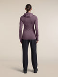 Women's Merino Blend 200 RealFleece™  Descender Long Sleeve Zip Hoodie Grey Plum - 9