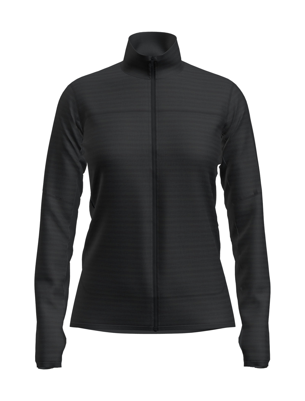 Women's Merino Blend 300 RealFleece™  Descender Long Sleeve Zip Black - 1