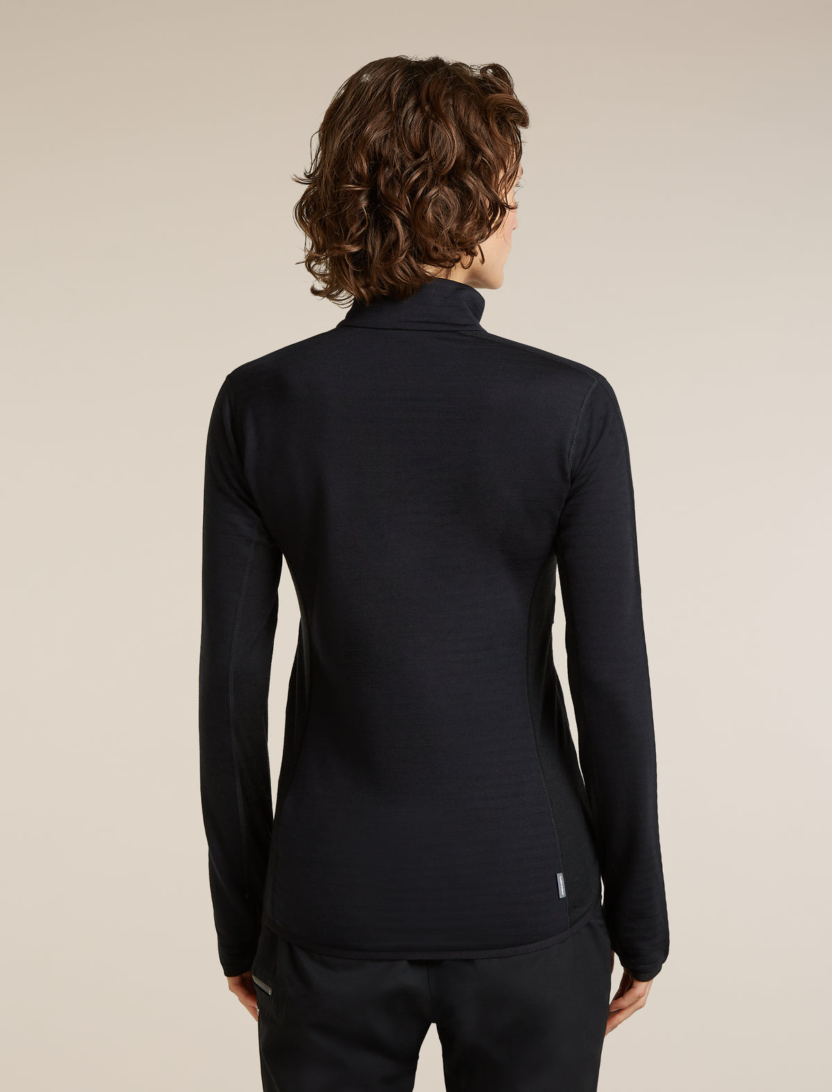 icebreaker-apac Women's Merino Blend 300 RealFleece™  Descender Long Sleeve Zip Black Women - 2
