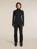 icebreaker-apac Women's Merino Blend 300 RealFleece™  Descender Long Sleeve Zip Black Women - 3