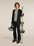 icebreaker-apac Women's Merino Blend 300 RealFleece™  Descender Long Sleeve Zip Black Women - 4