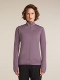 Women's Merino Blend 300 RealFleece™  Descender Long Sleeve Zip Grey Plum - 1