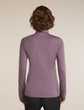 Women's Merino Blend 300 RealFleece™  Descender Long Sleeve Zip Grey Plum - 2