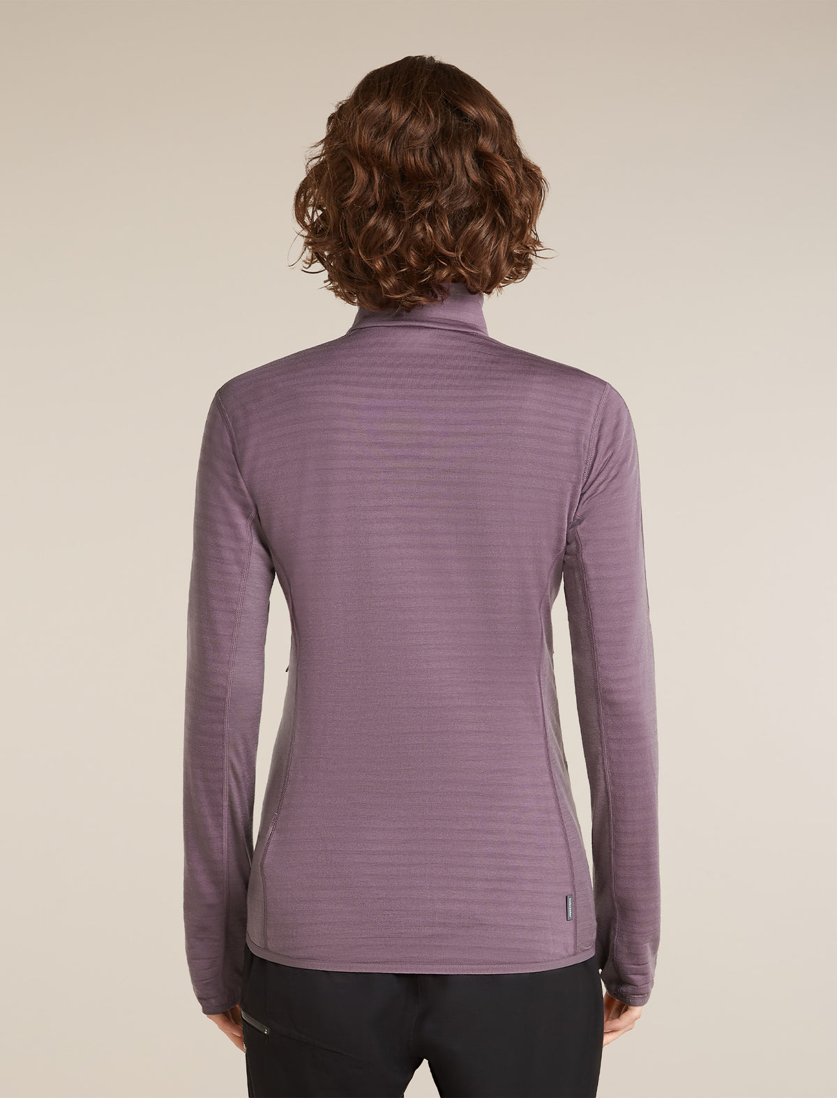 Women's Merino Blend 300 RealFleece™  Descender Long Sleeve Zip Grey Plum - 2