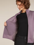 Women's Merino Blend 300 RealFleece™  Descender Long Sleeve Zip Grey Plum - 7