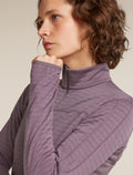 Women's Merino Blend 300 RealFleece™  Descender Long Sleeve Zip Grey Plum - 8