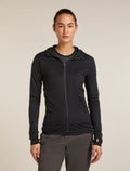 Women's Merino Blend 300 RealFleece™  Descender Long Sleeve Zip Hoodie Black - 1