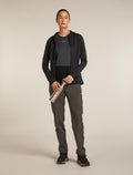Women's Merino Blend 300 RealFleece™  Descender Long Sleeve Zip Hoodie Black - 4