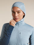 Women's Merino Blend 300 RealFleece™  Descender Long Sleeve Zip Hoodie Dawn/Zinc Blue - 8