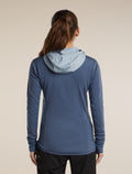 Women's Merino Blend 300 RealFleece™  Descender Long Sleeve Zip Hoodie Dawn/Zinc Blue - 2