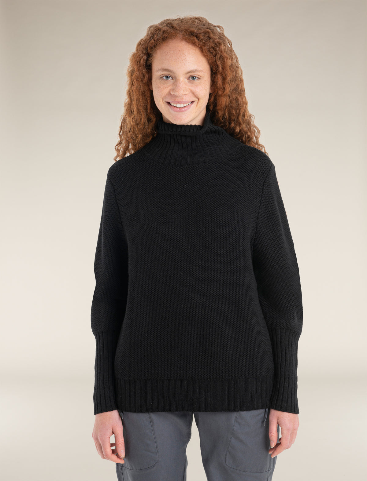 Women’s Seevista Funnel Neck Sweater Black - 1