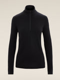 Women’s Original Long Sleeve Half Zip Top Black - 7